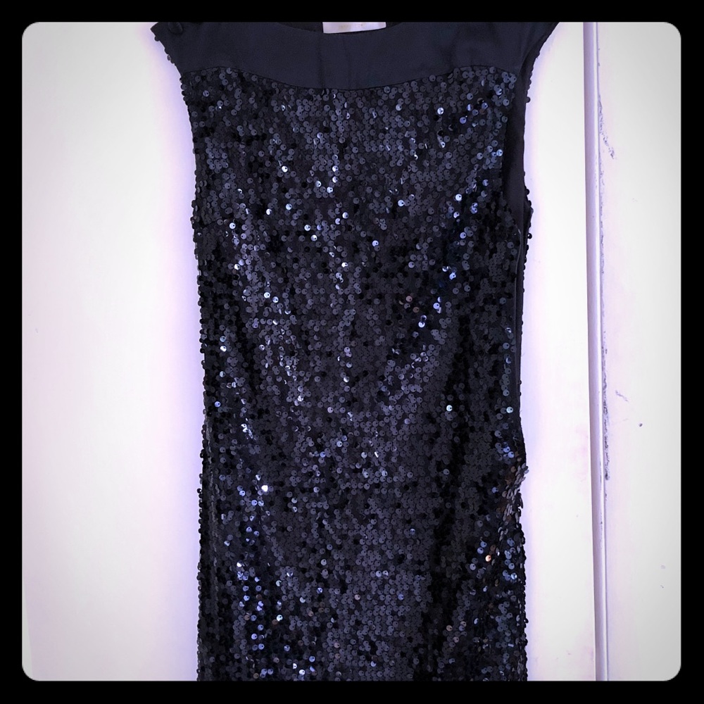 Sequined Black Dress Size M
